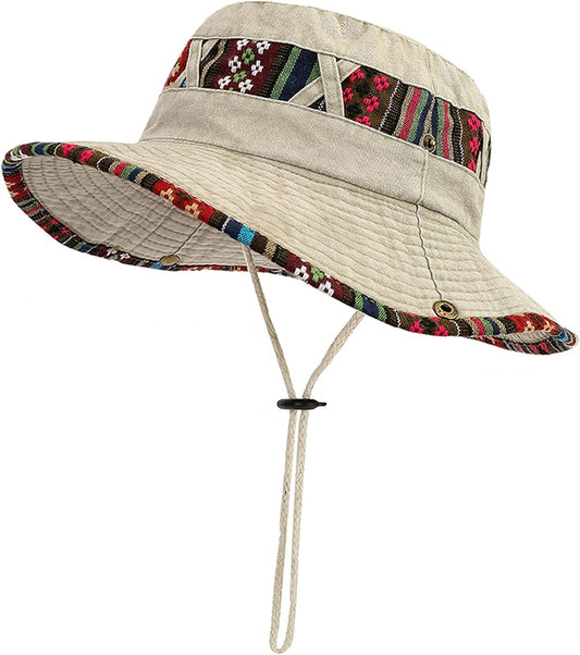 Chapeau bob: pour homme, protection UV, en coton